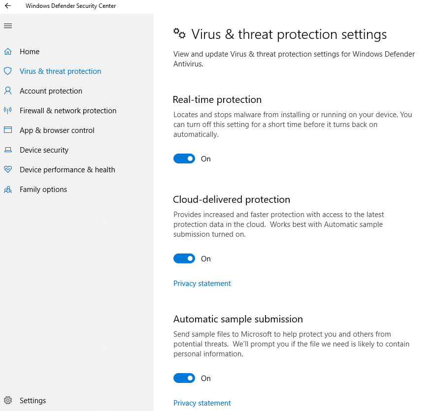 Antivirus บน Windows 10 และเชื่อมโยงกับ Office ใช้ไม่ได้