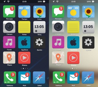 ios7 flat design