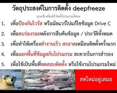 เหตุที่ใช้โปรแกรม deepfreeze