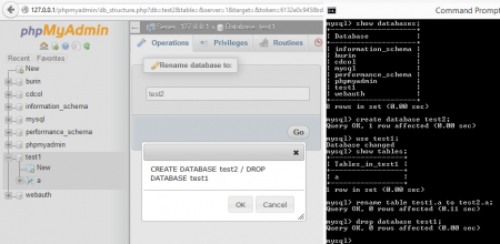 rename mysql database rename mysql database