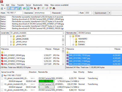 wireless usb and filezilla