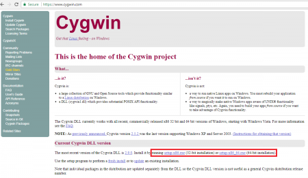 download cygwin ได้ที่นี่