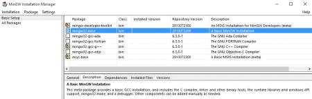 mingw package