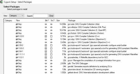 install package in cygwin