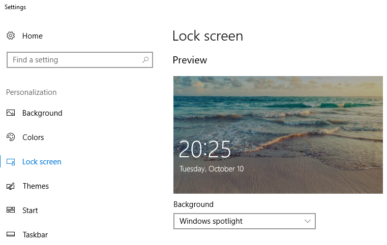 ชอบภาพใน Spotlight บน Windows 10