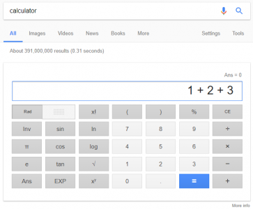 calculator on google