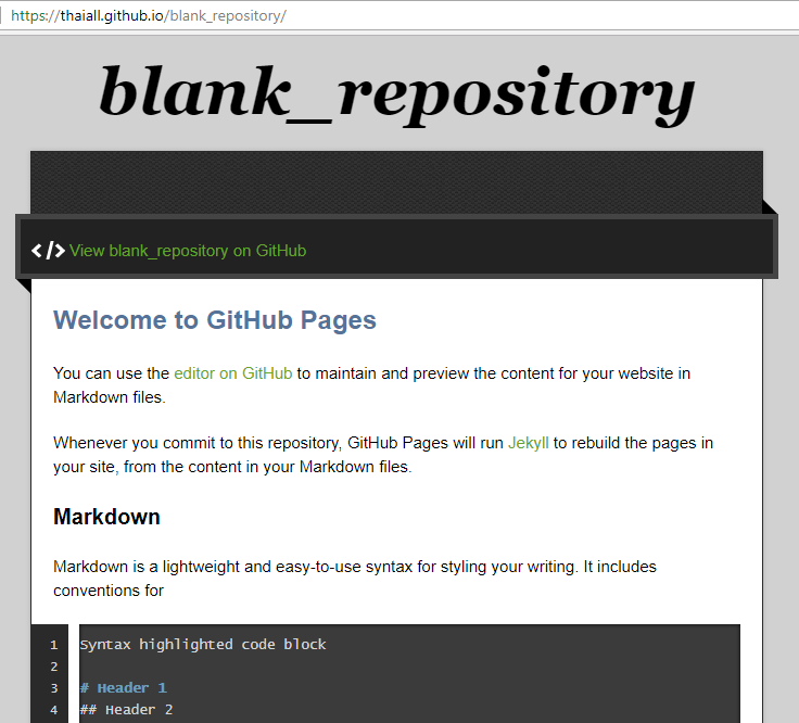 blank repository