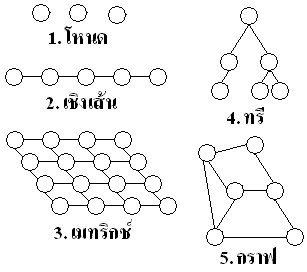 หน่วยของข้อมูล ที่ถูกมองเป็น node แยกกัน และเชื่อมกัน
