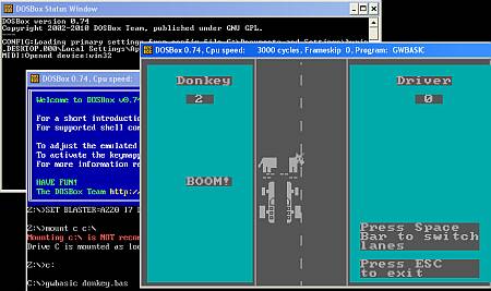 โปรแกรมเกม DONKEY.BAS ถูกเขียนในค.ศ 1981 (2524) และถูกรวมเข้าใน PC-DOS Operating system บน Original IBM PC : [gwbasic](http://www.thaiall.com/gwbasic/) 