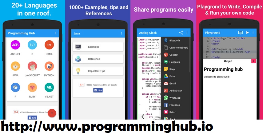 Programminghub.io มีภาษาให้เลือกเรียนมากมาย
