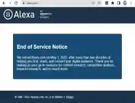 alexa.com end of service