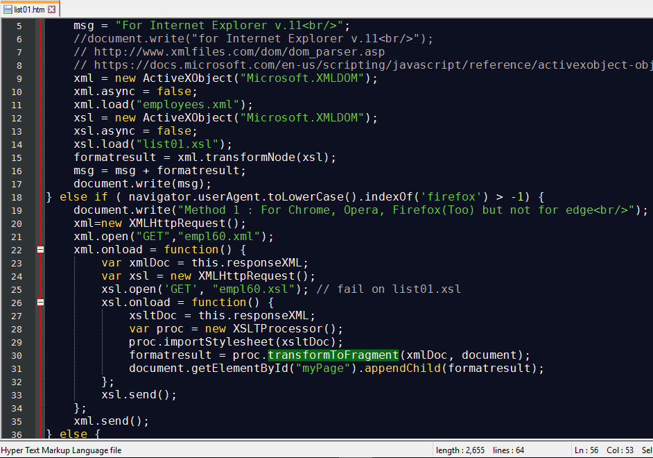 พบว่า MS Edge มี Bug เกี่ยวกับการ xml + xslt + javascript แล้ว return null