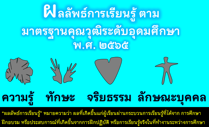 ผลลัพธ์การเรียนรู้ของผู้สำเร็จการศึกษาทุกระดับมาตรฐานคุณวุฒิระดับอุดมศึกษา