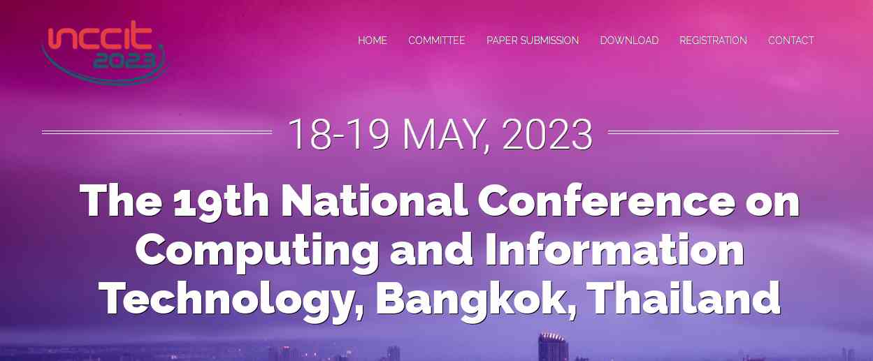 The 19th National Conference on Computing and Information Technology