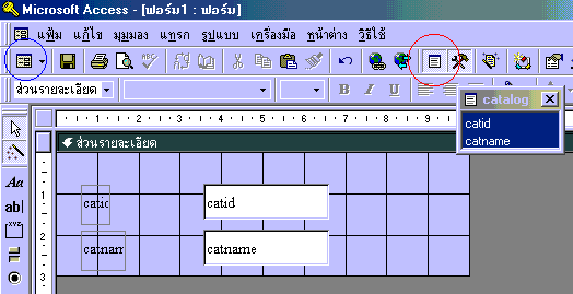 ตัวอย่างนี้แสดงการนำ field มาใส่ใน form